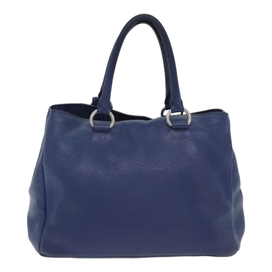 Luxury Prada Hand Bag Leather 2way Navy bs18200