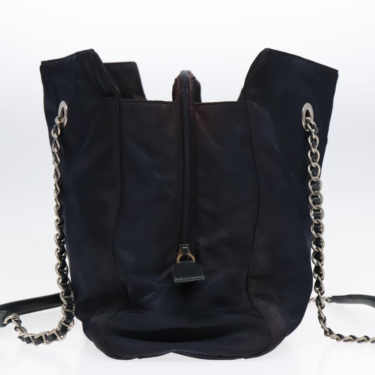 Luxury Prada Chain Shoulder Bag Nylon Navy bs18202