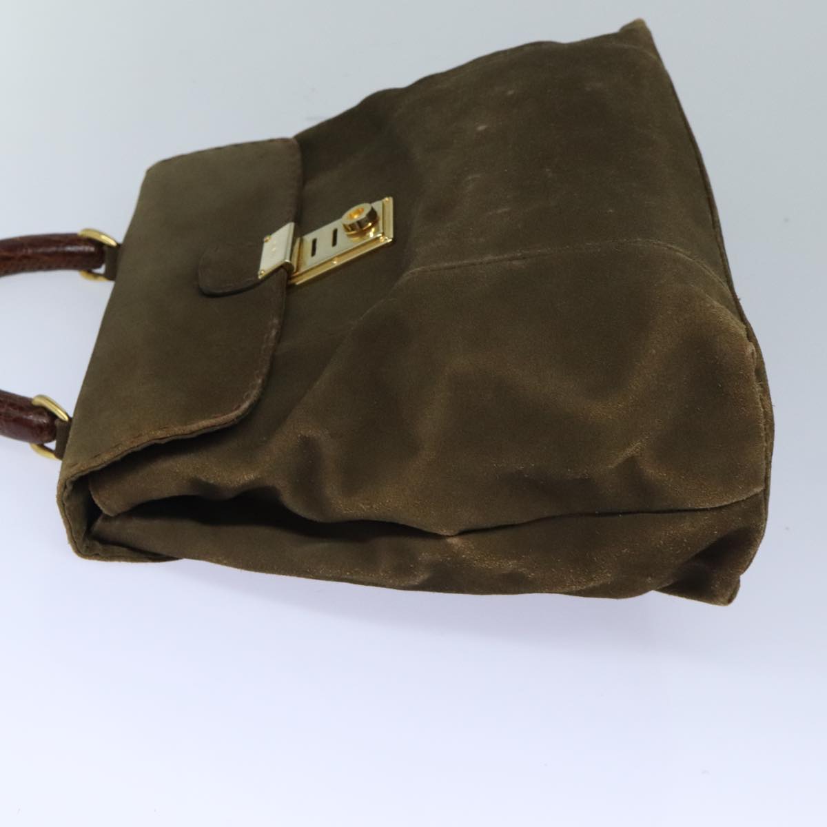 Luxury Prada Hand Bag Suede Khaki bs18211