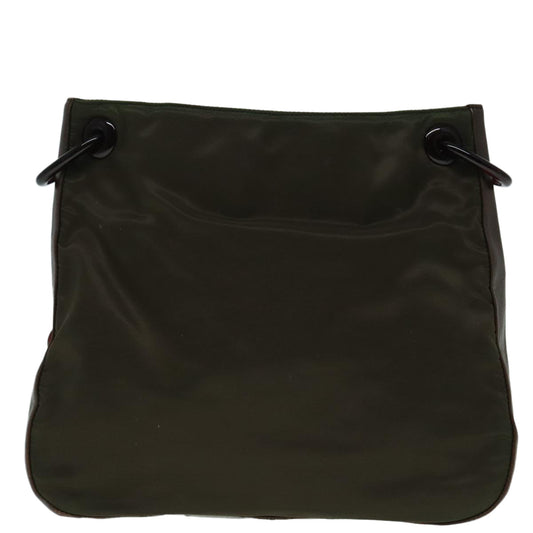 Luxury Prada Shoulder Bag Nylon Plastic Khaki bs18500