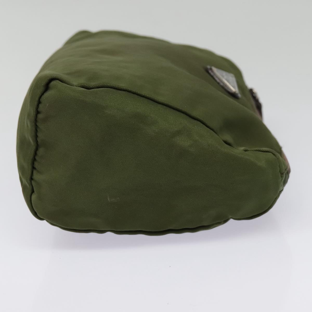Luxury Prada Pouch Nylon Khaki Silver bs18501