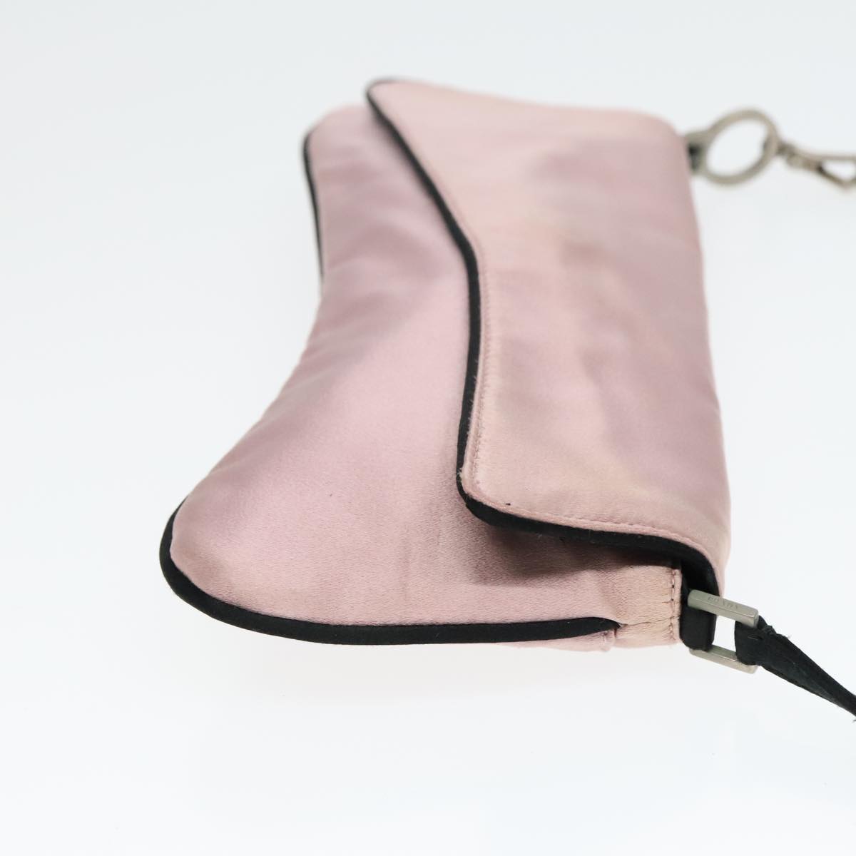 Luxury Prada Shoulder Bag Satin Pink Silver bs18508