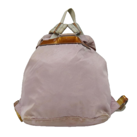 Luxury Prada Backpack Nylon Pink Silver bs18571