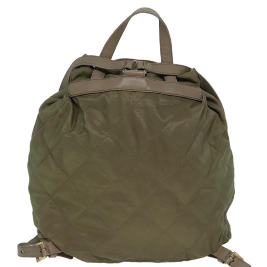 Luxury Prada Backpack Nylon Beige Gold bs18579