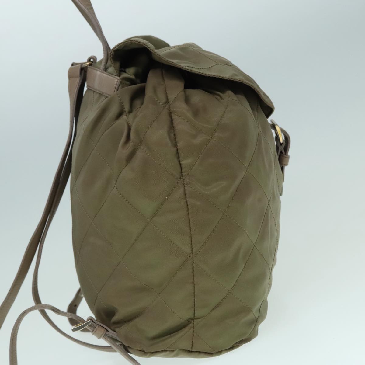 Luxury Prada Backpack Nylon Beige Gold bs18579