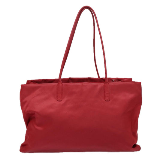 Luxury Prada Tote Bag Nylon Red Silver bs18598