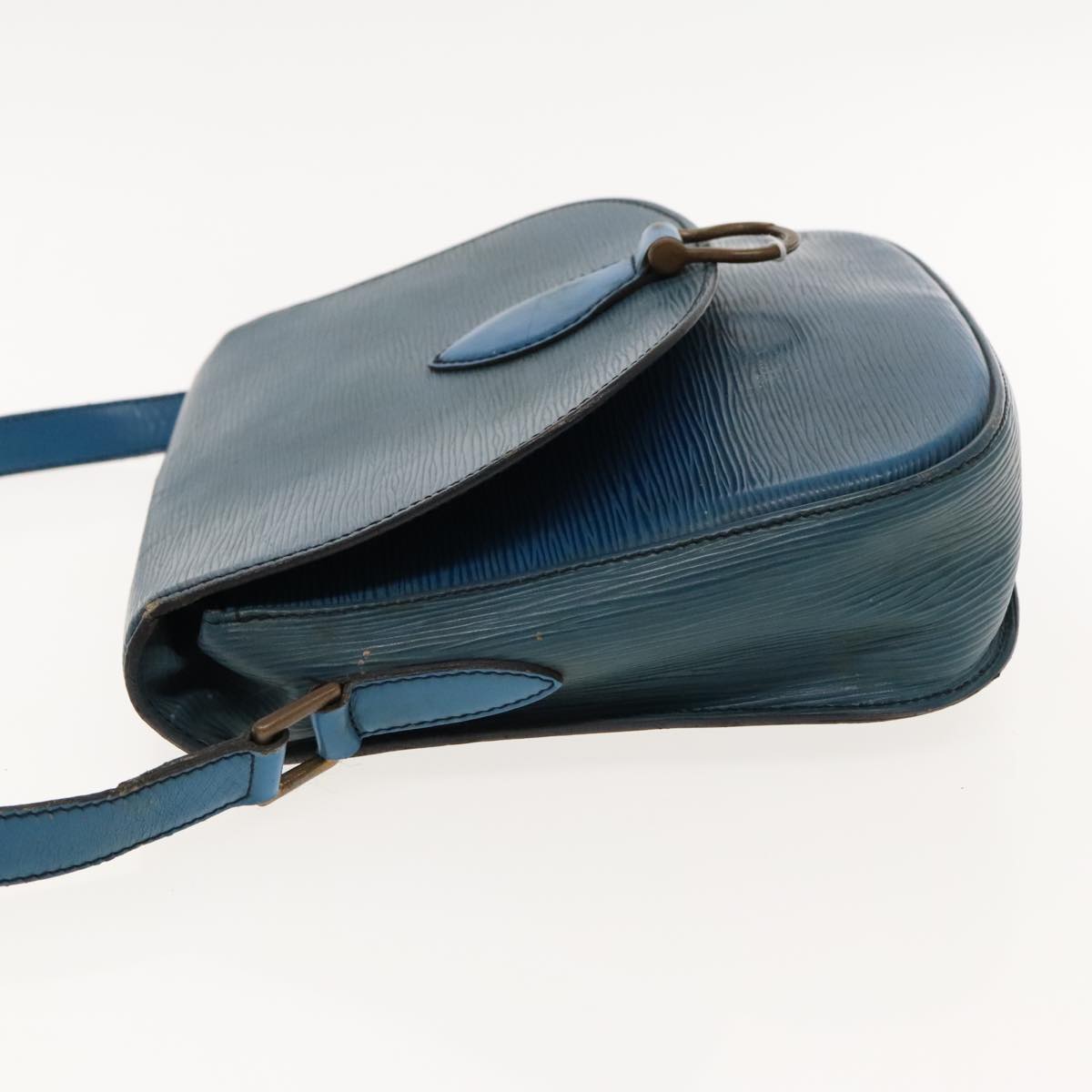 LOUIS VUITTON Epi Saint Cloud GM Shoulder Bag Toledo Blue M52195 LV bs18729