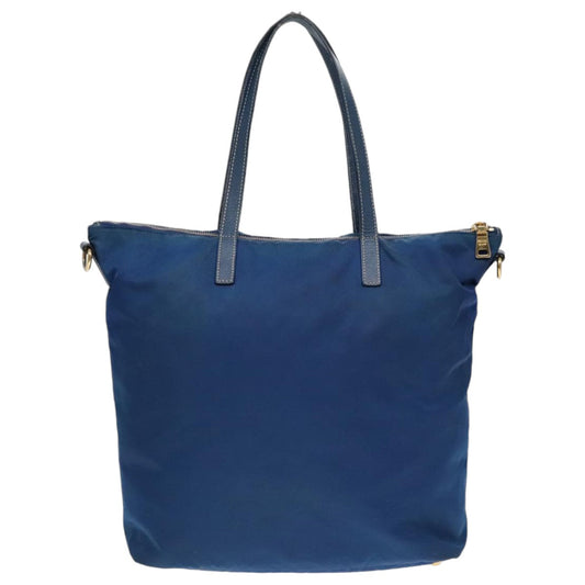 Luxury Prada Tote Bag Nylon Blue Gold bs18821