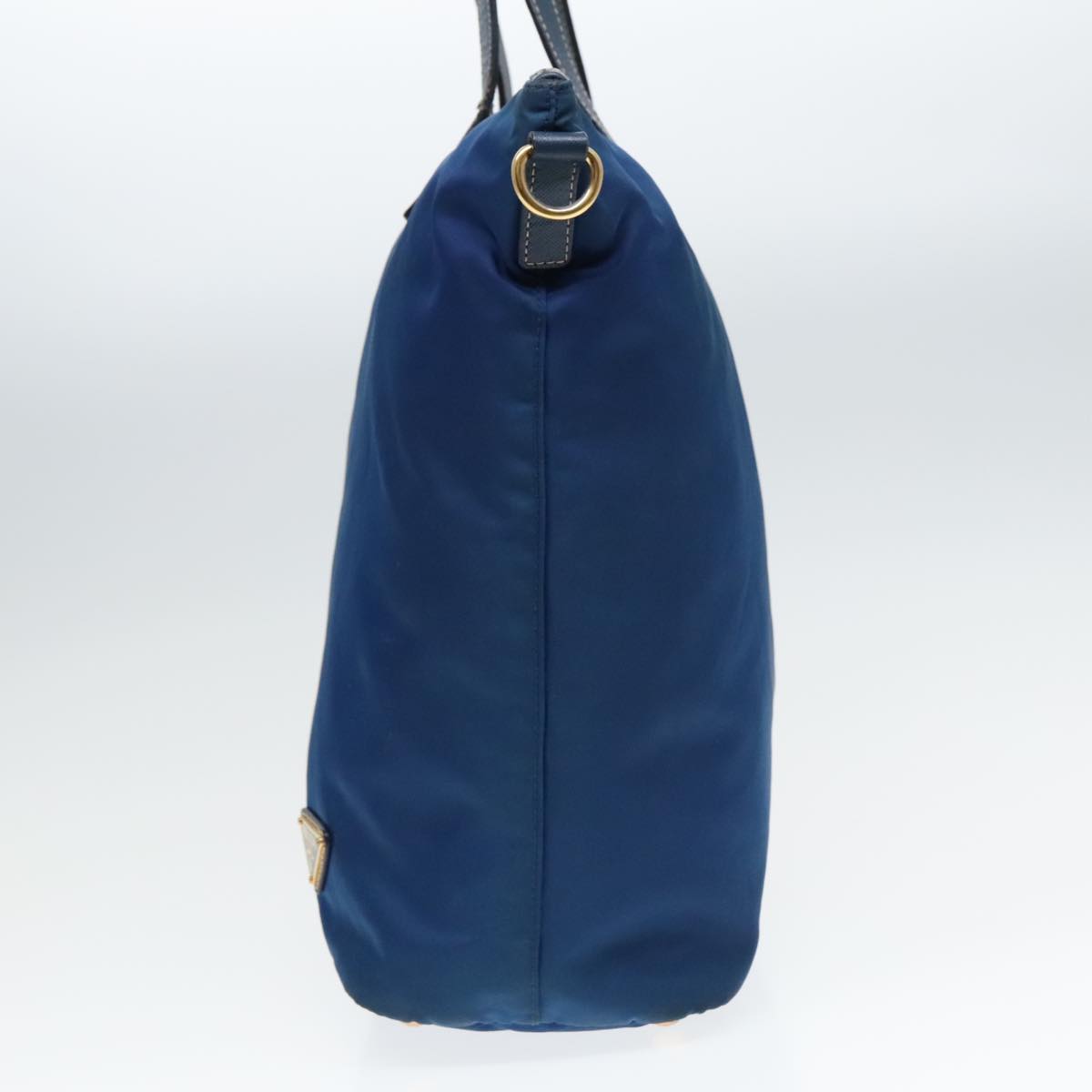 Luxury Prada Tote Bag Nylon Blue Gold bs18821
