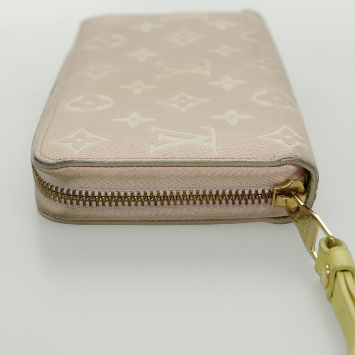 LOUIS VUITTON Monogram Empreinte Zippy Wallet Pink Yellow M81279 LV bs19005