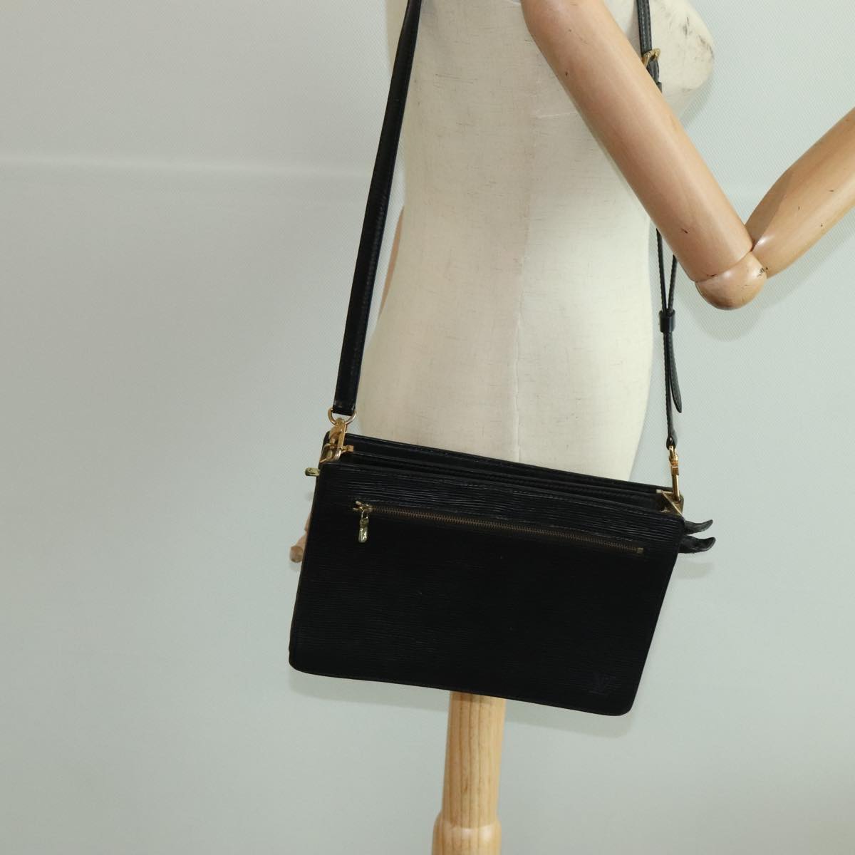 LOUIS VUITTON Epi Angian Shoulder Bag 2way Black M52112 LV bs19383