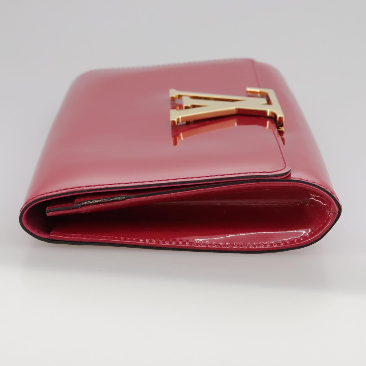 LOUIS VUITTON Pochette Louise EW Bag Patent Rose Andian M94270 LV bs21225