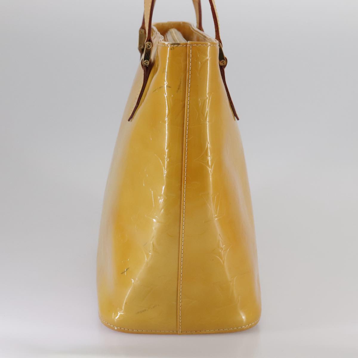 LOUIS VUITTON Monogram Vernis Houston Hand Bag Beige M91004 LV bs21390