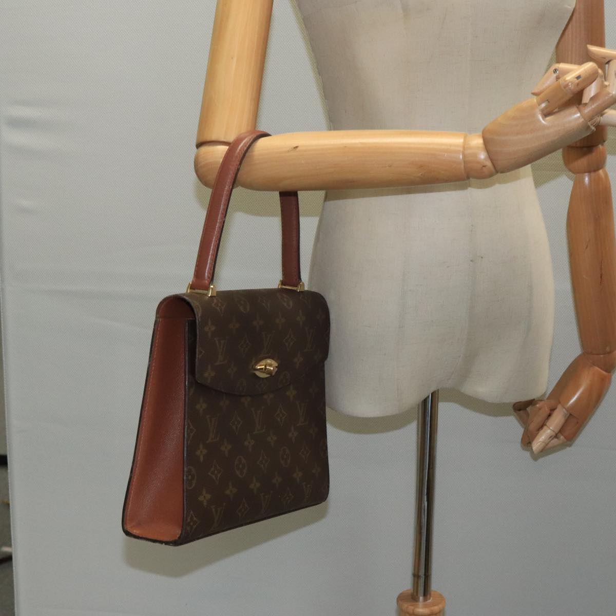 LOUIS VUITTON Monogram Malesherbes Hand Bag M51379 LV bs21695