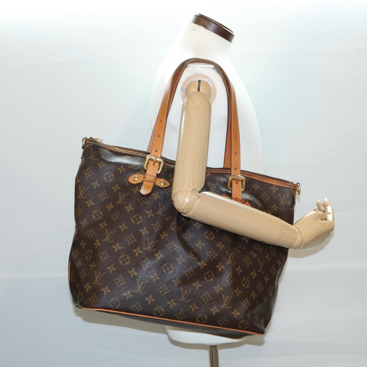 LOUIS VUITTON Monogram Palermo GM Tote Bag M40146 LV bs2366