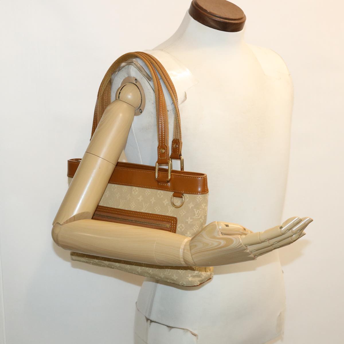 LOUIS VUITTON Monogram Mini Lucille PM Hand Bag Beige M92684 LV bs3768