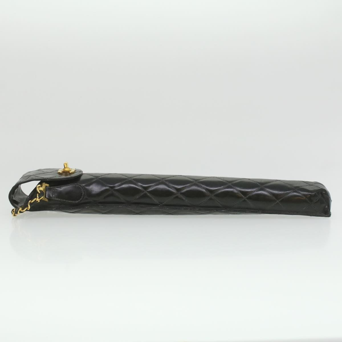 Luxury Chanel Matelasse Chain Shoulder Bag Enamel Black CC bs4141