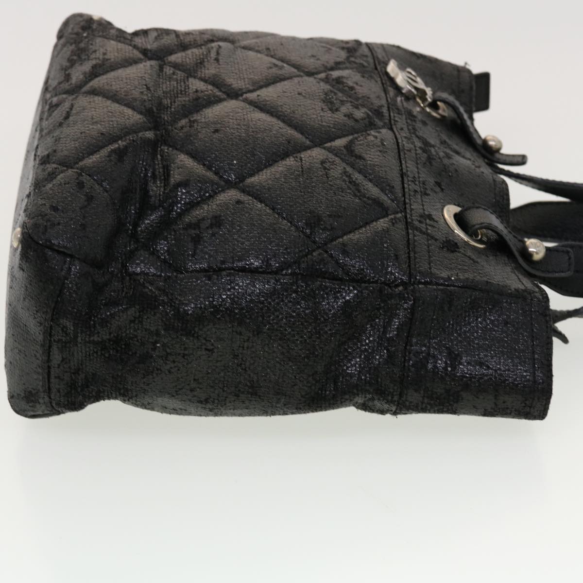 Luxury Chanel Shoulder Bag Coated Canvas Black CC bs5228