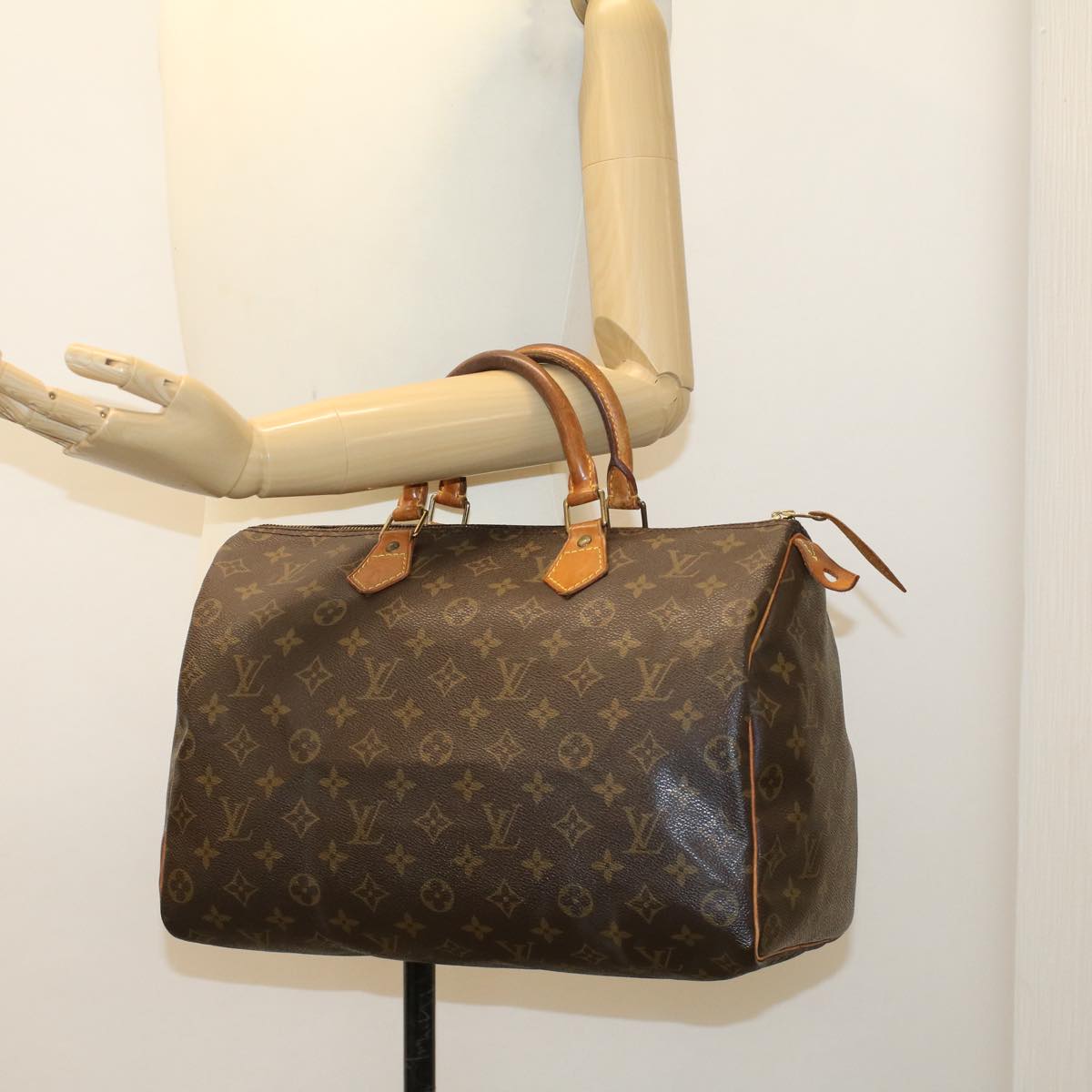 LOUIS VUITTON Monogram Speedy 35 Hand Bag M41524 LV bs5927