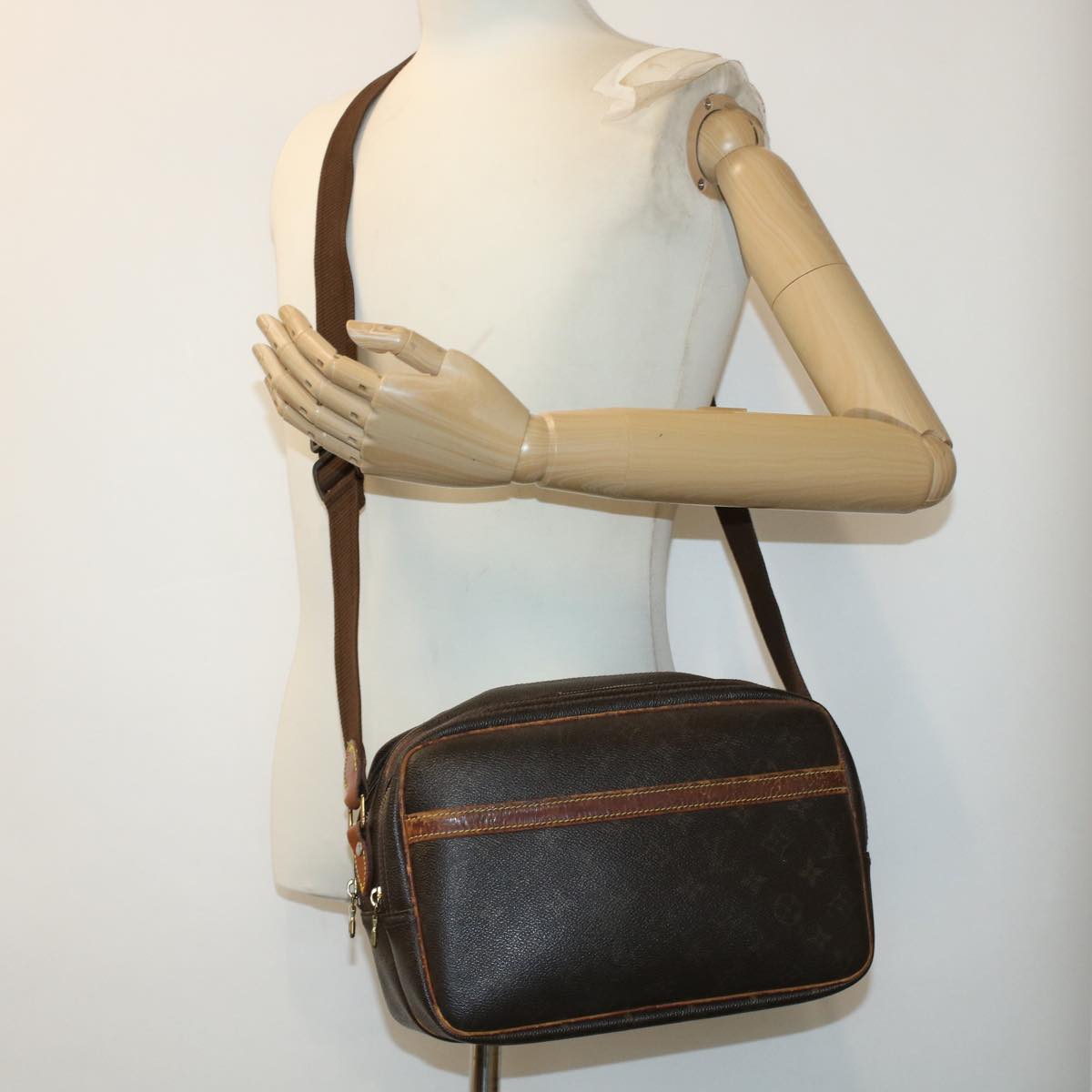 LOUIS VUITTON Monogram Reporter PM Shoulder Bag M45254 LV bs6007