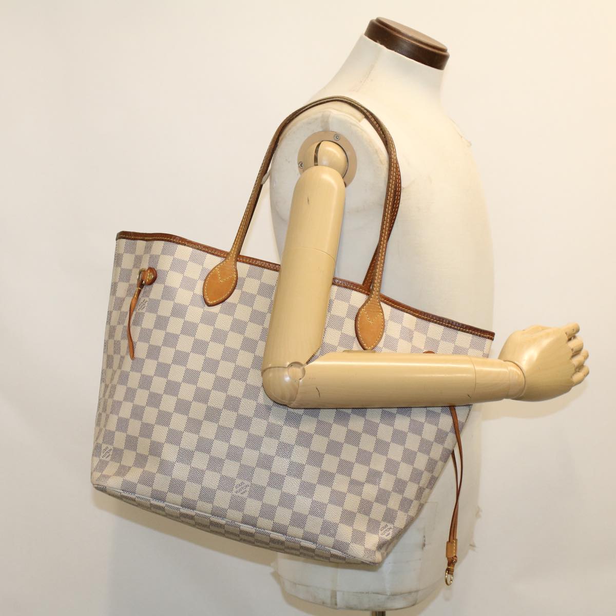 LOUIS VUITTON Damier Azur Neverfull MM Tote Bag N41605 LV bs6351