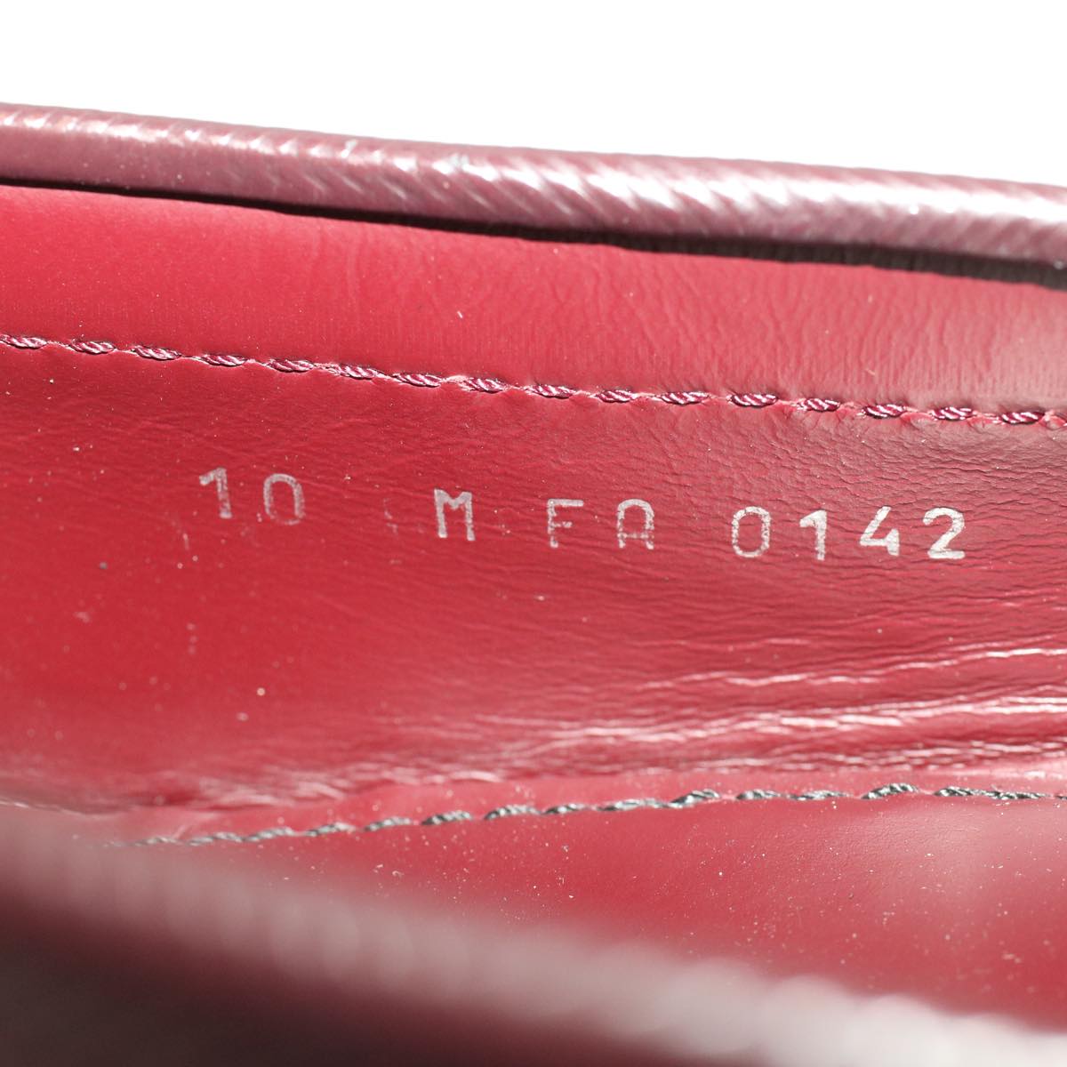 LOUIS VUITTON Loafers Shoes Leather Wine Red LV bs6418