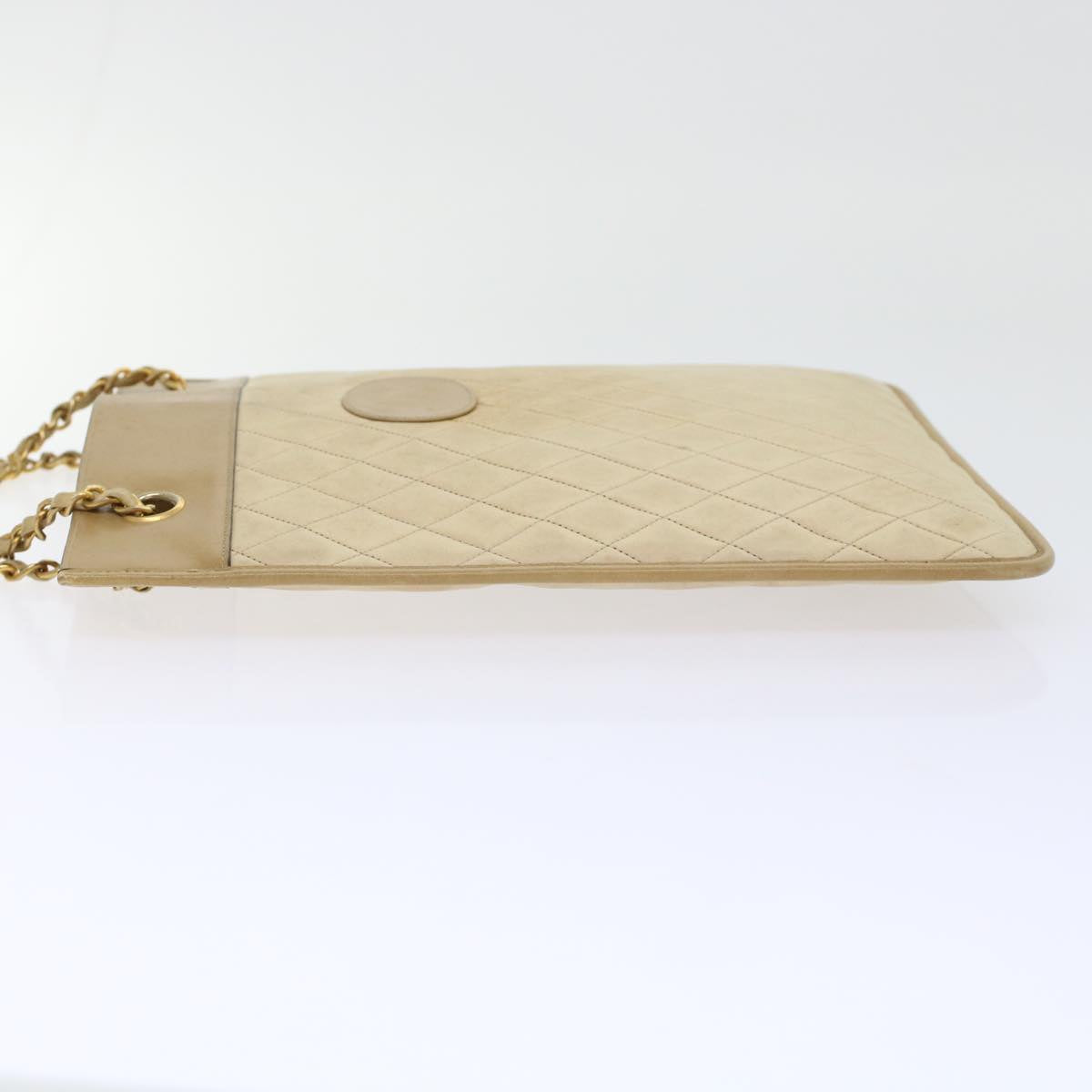 Luxury Chanel Chain Shoulder Bag Lamb Skin Beige CC bs6968