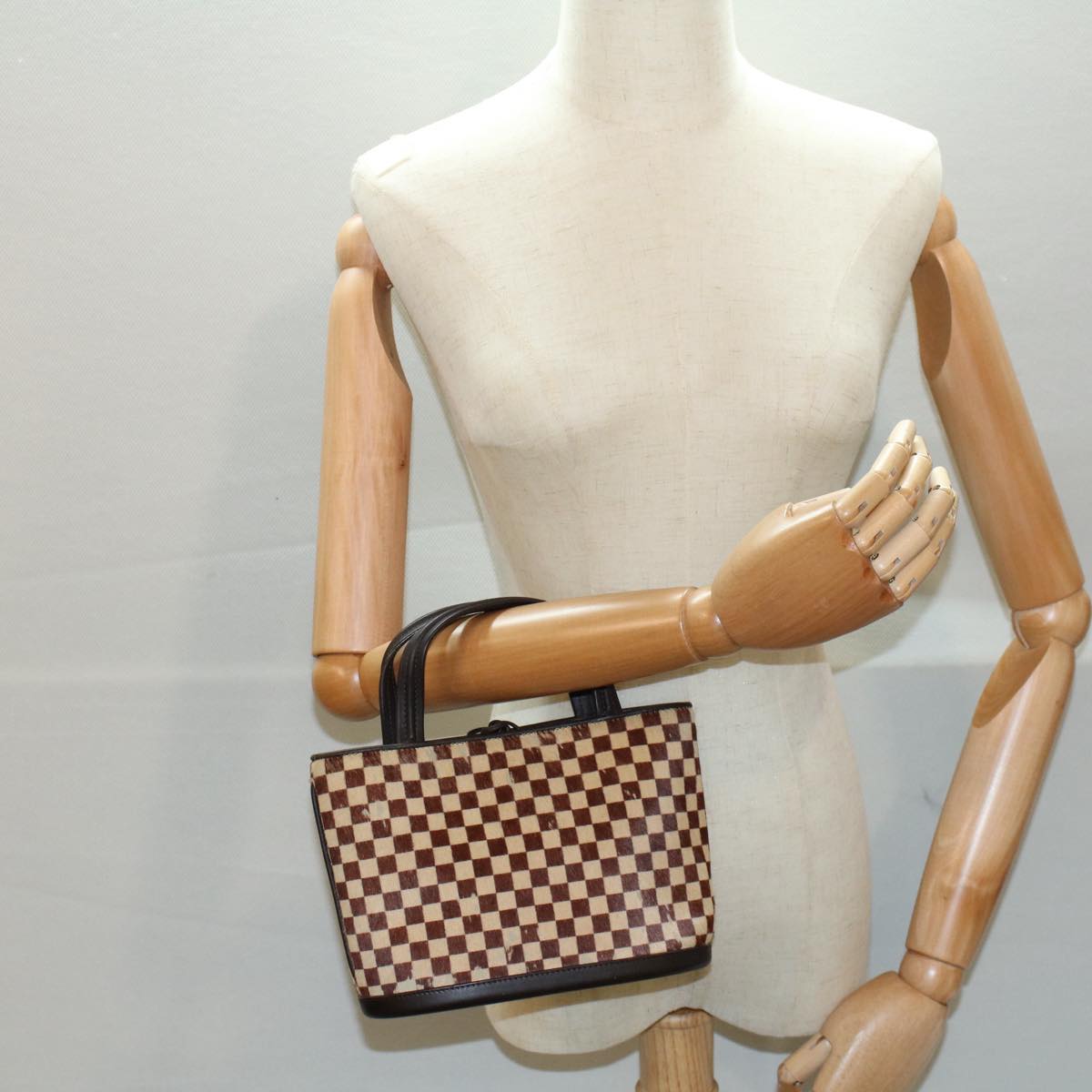 LOUIS VUITTON Damie Sovage Impala Hand Bag Brown M92133 LV bs8374