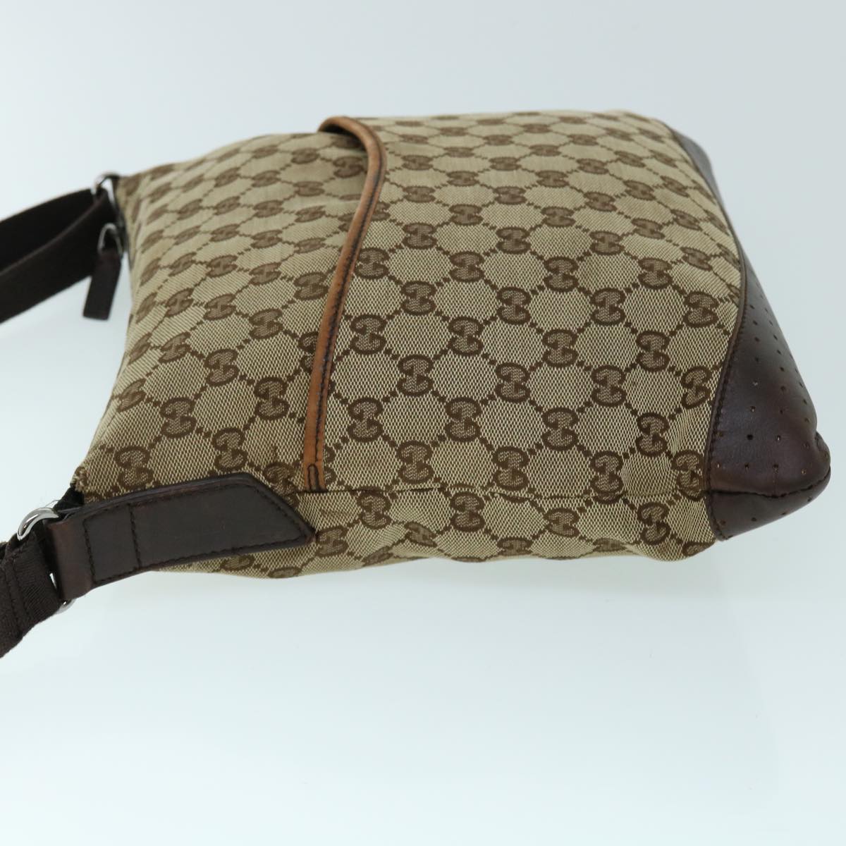 Luxury Gucci GG Canvas Shoulder Bag Beige Brown 145872 123 bs8422