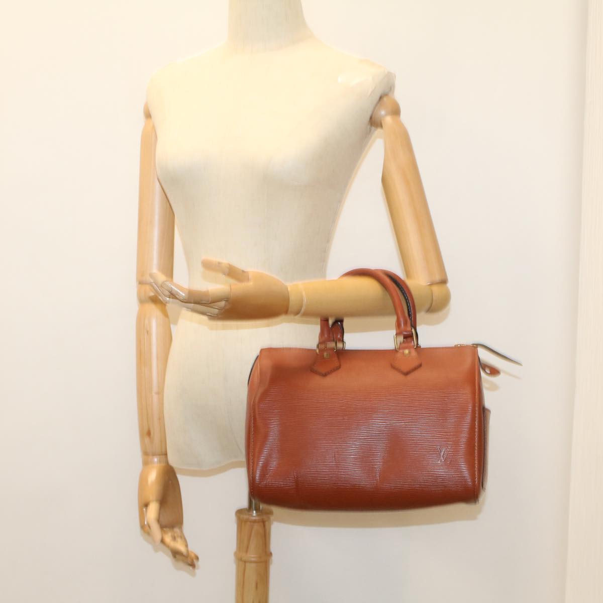 LOUIS VUITTON Epi Speedy 25 Hand Bag Brown M43013 LV bs8525