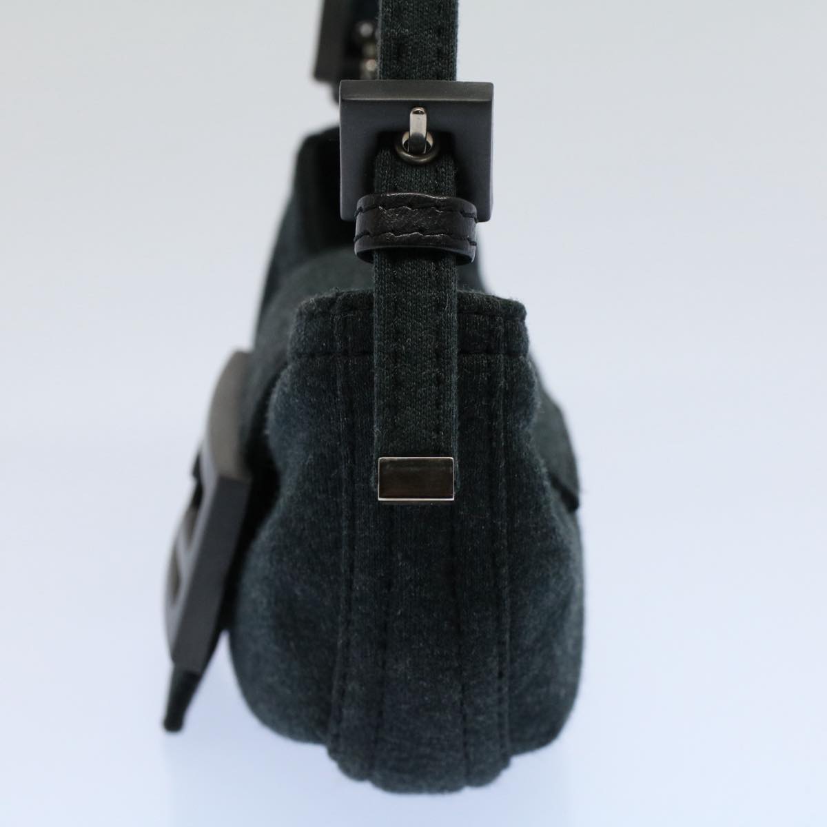 Luxury FendiMini Mamma Baguette Pouch Cotton Graybs8606