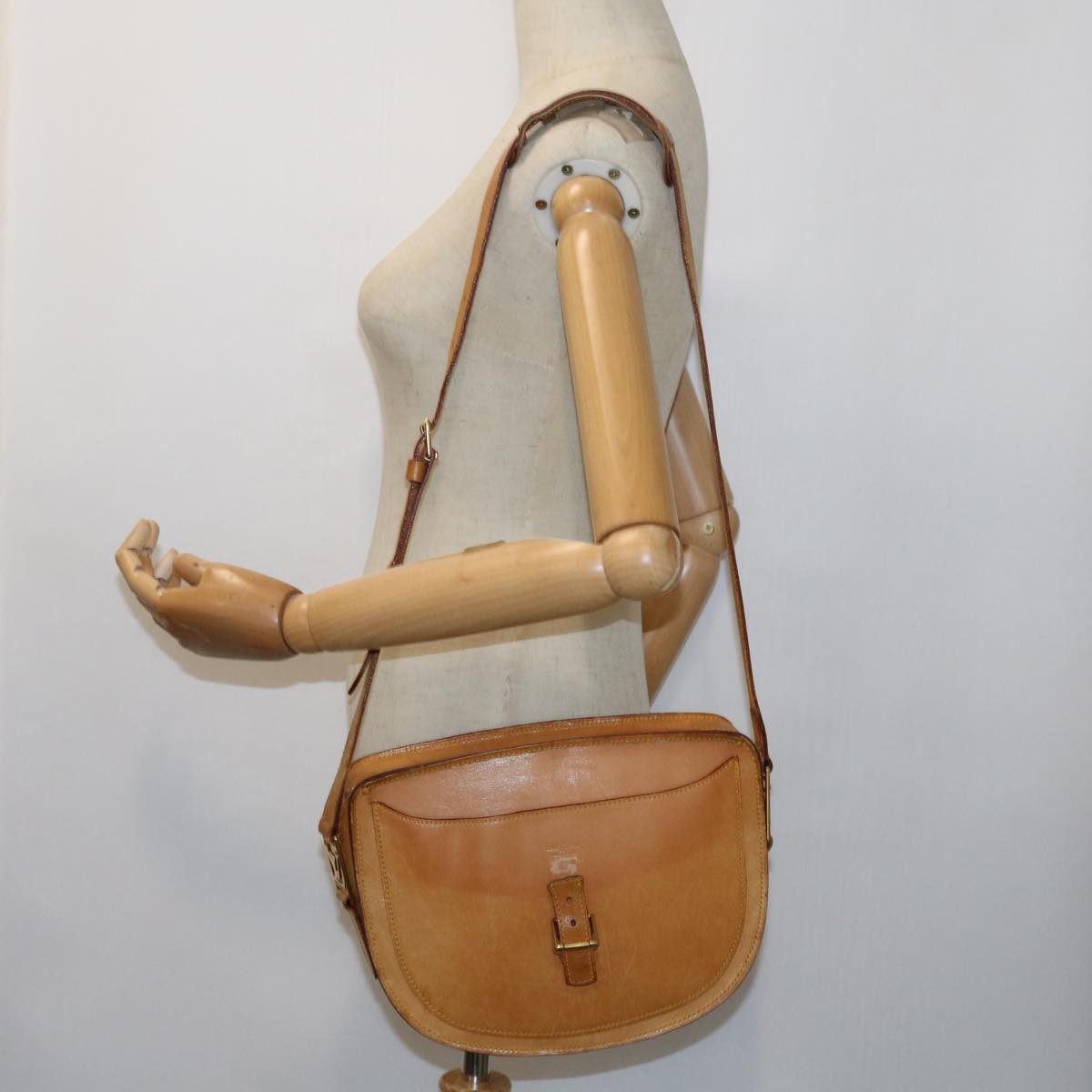 LOUIS VUITTON Nomad leather Jeune Fille GM Shoulder Bag Beige LV bs8718