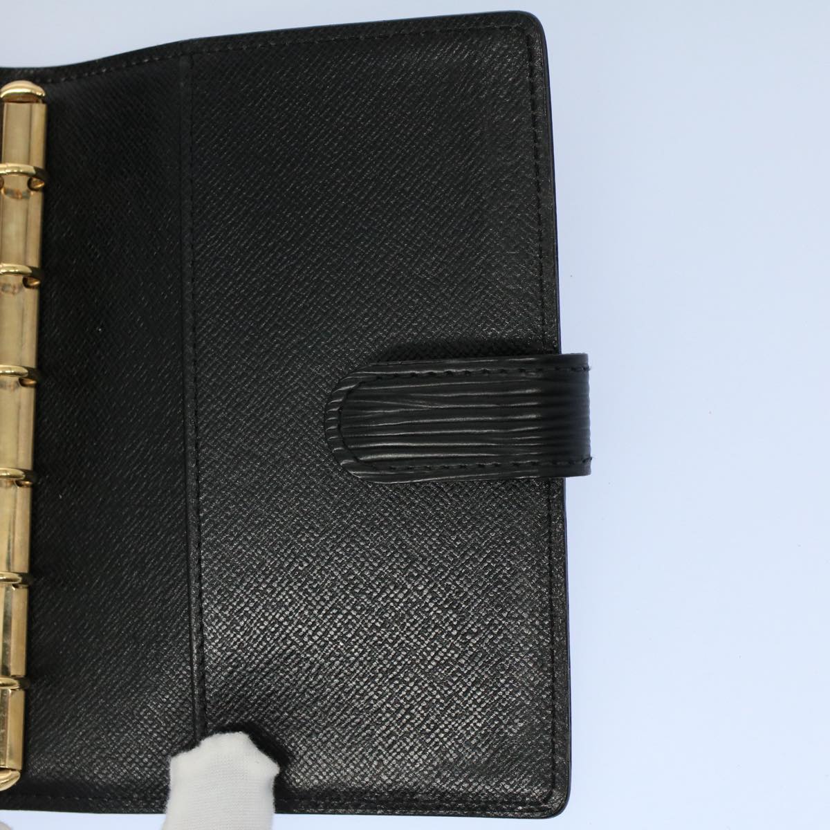 LOUIS VUITTON Epi Agenda PM Day Planner Cover Black R20052 LV bs8799