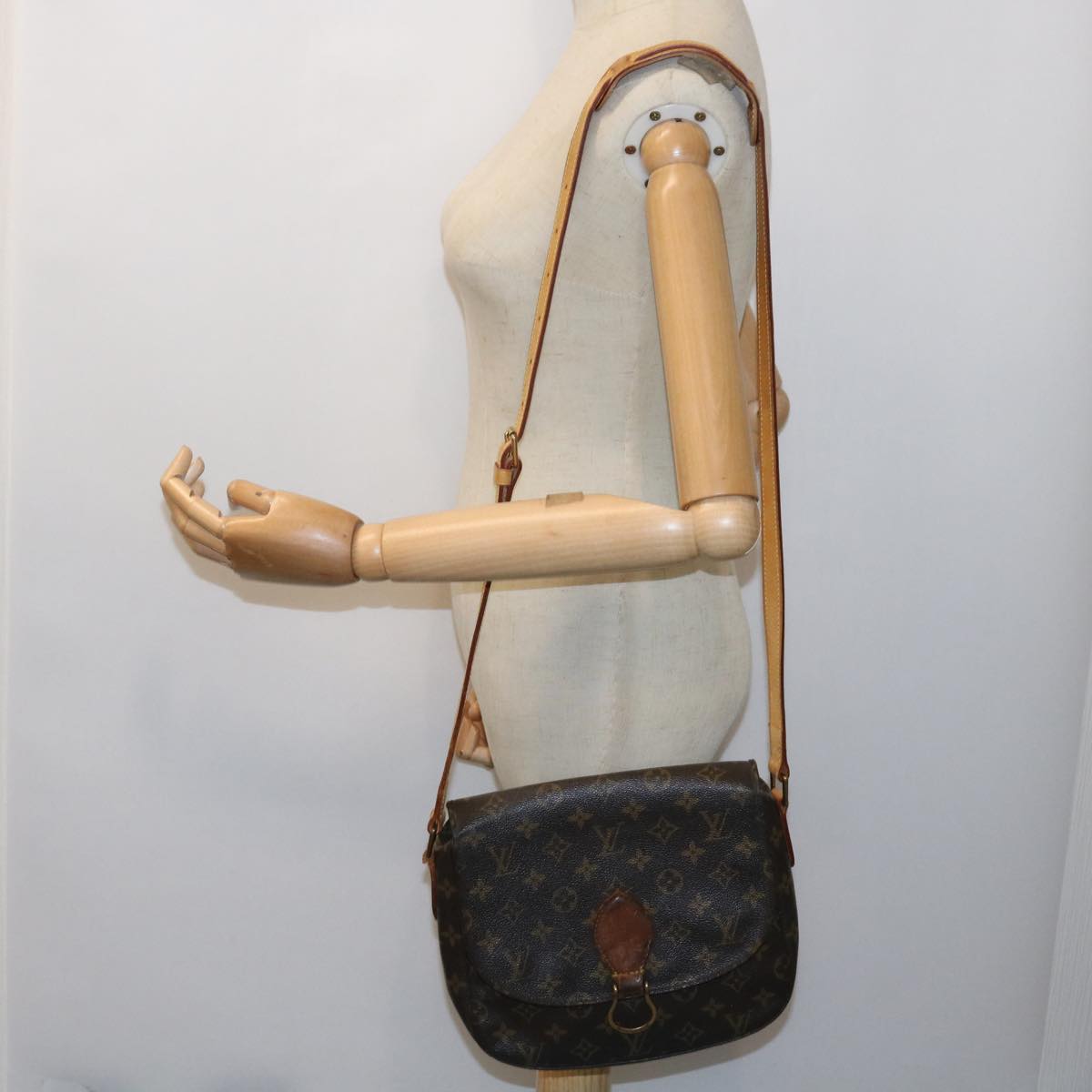 LOUIS VUITTON Monogram Saint Cloud GM Shoulder Bag M51242 LV bs9303