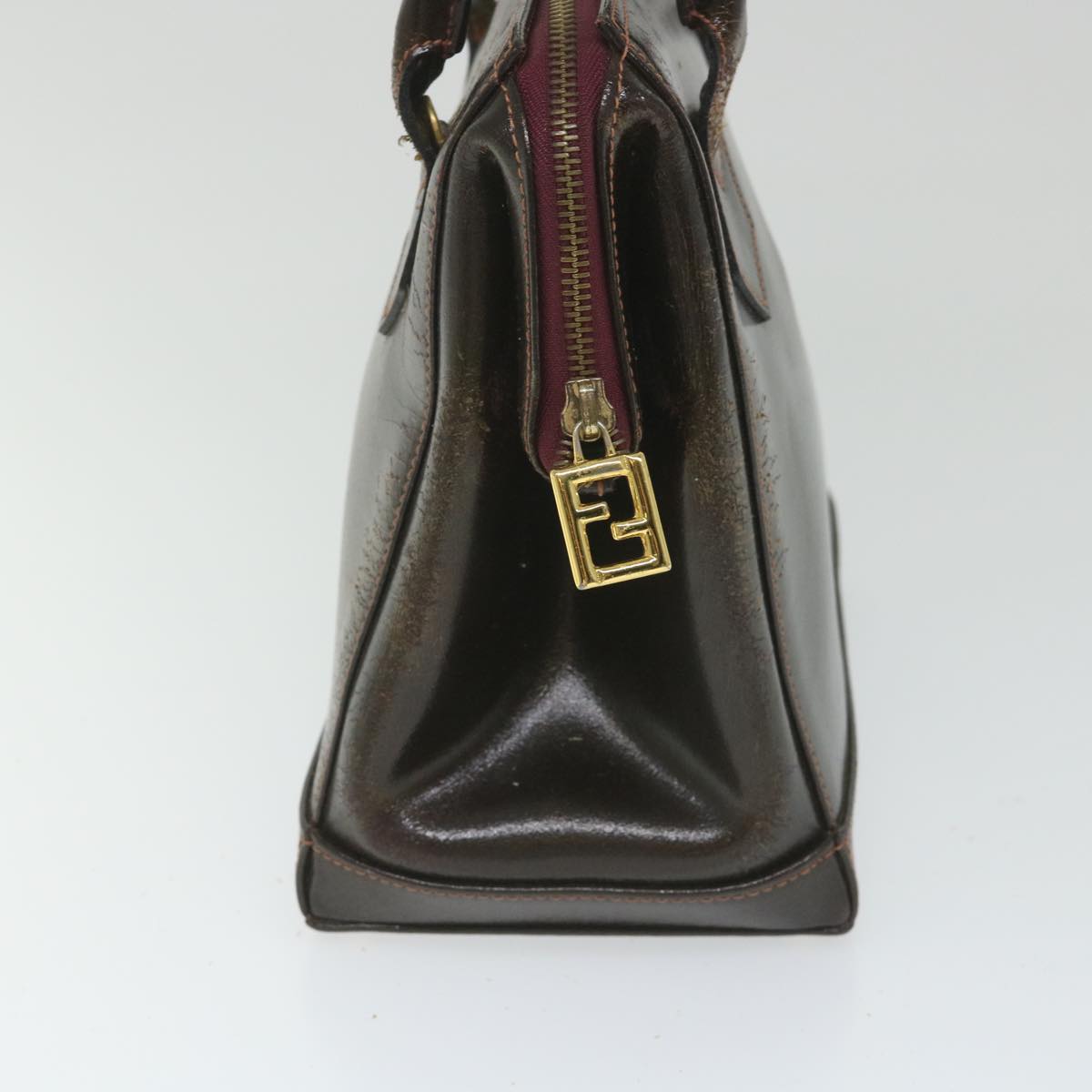 Luxury FendiHand Bag Leather 2way Brownbs9432