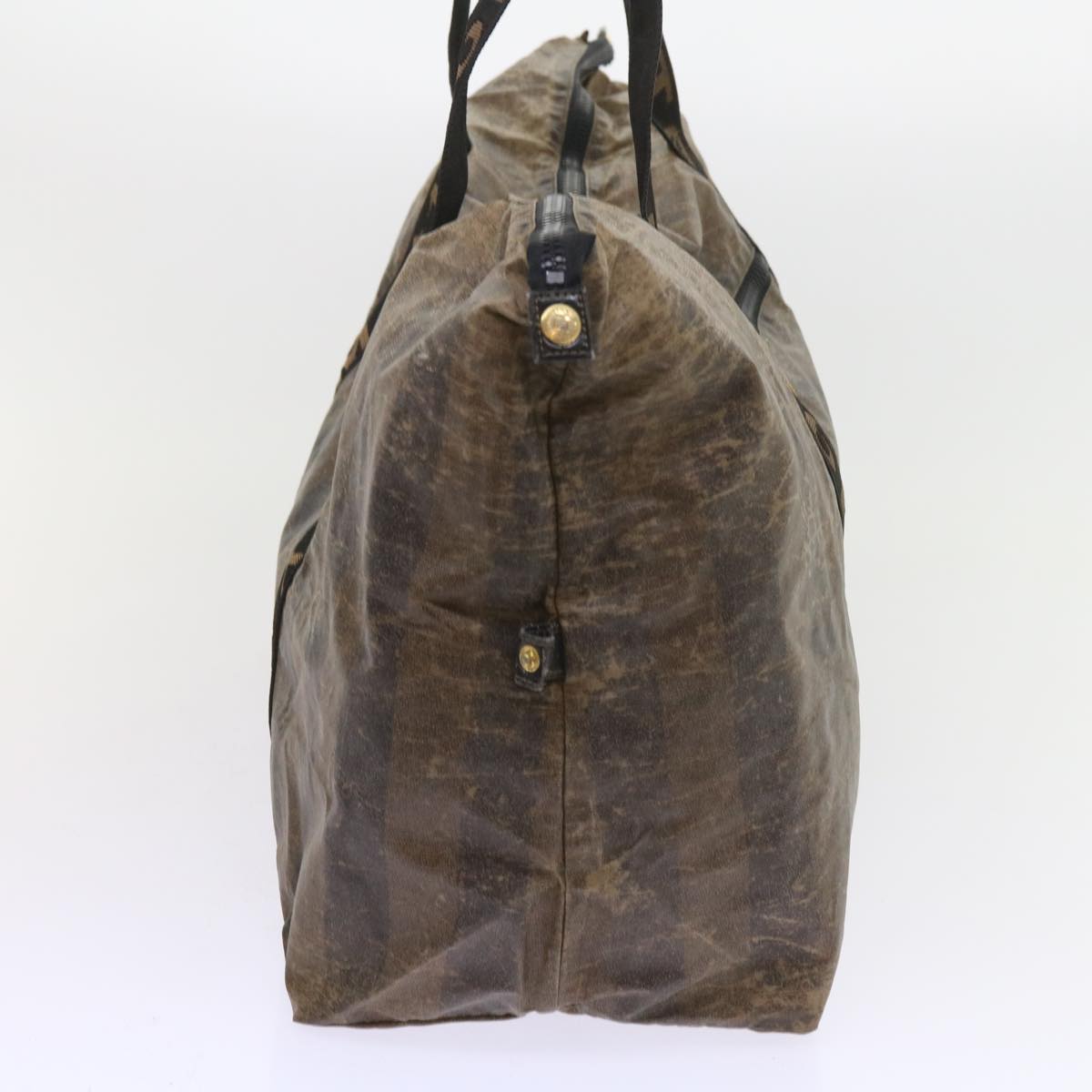 Luxury FendiPecan Canvas Shoulder Pouch Hand Bag Coated Canvas 4Set Brownbs9654
