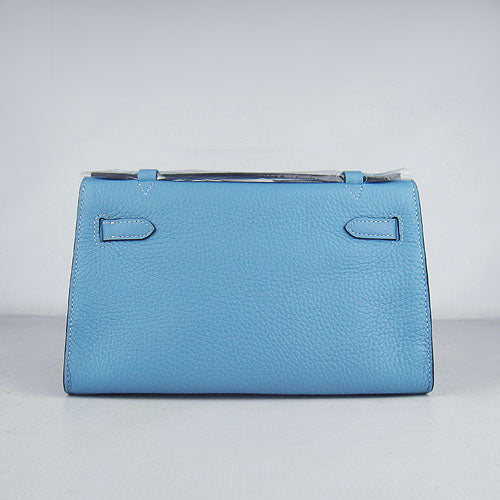 Luxury Hermes Kelly 22cm Handbag H008 Light Blue