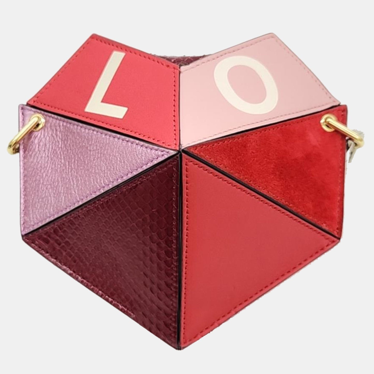 Luxury Gucci Trending 2025 Multicolor Leather Valentine's Day Small Heart Crossbody Bag