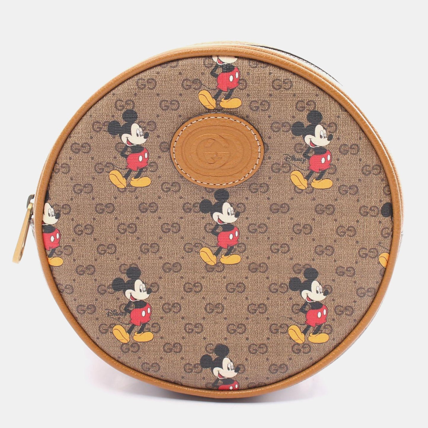 Luxury Gucci Trending 2025 Brown Canvas x Disney GG Supreme Round Backpack