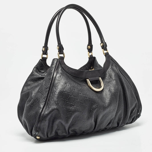 Luxury Gucci Trending 2025 Black Luxury Gucci Trending 2025ssima Leather Large Abbey D Ring Shoulder Bag