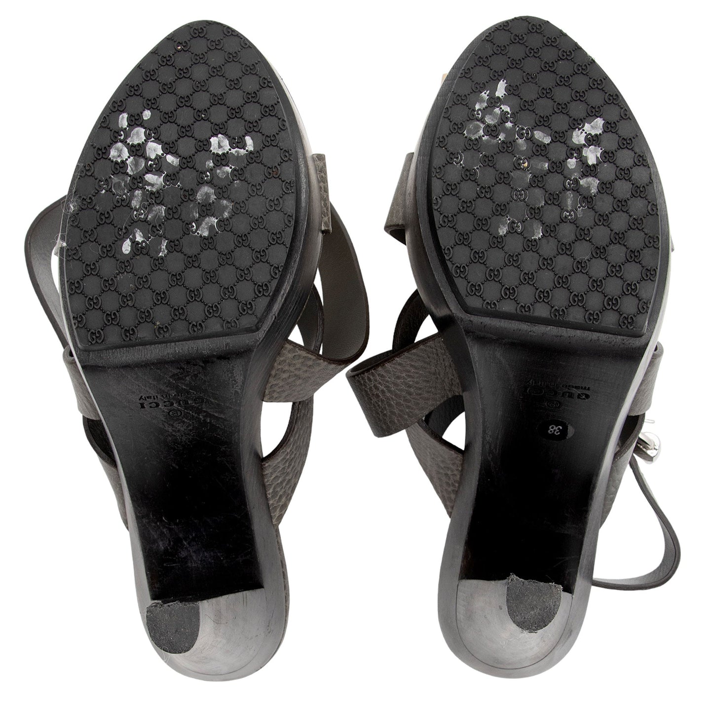 Gucci Leather Old Libeccio Platform Sandals