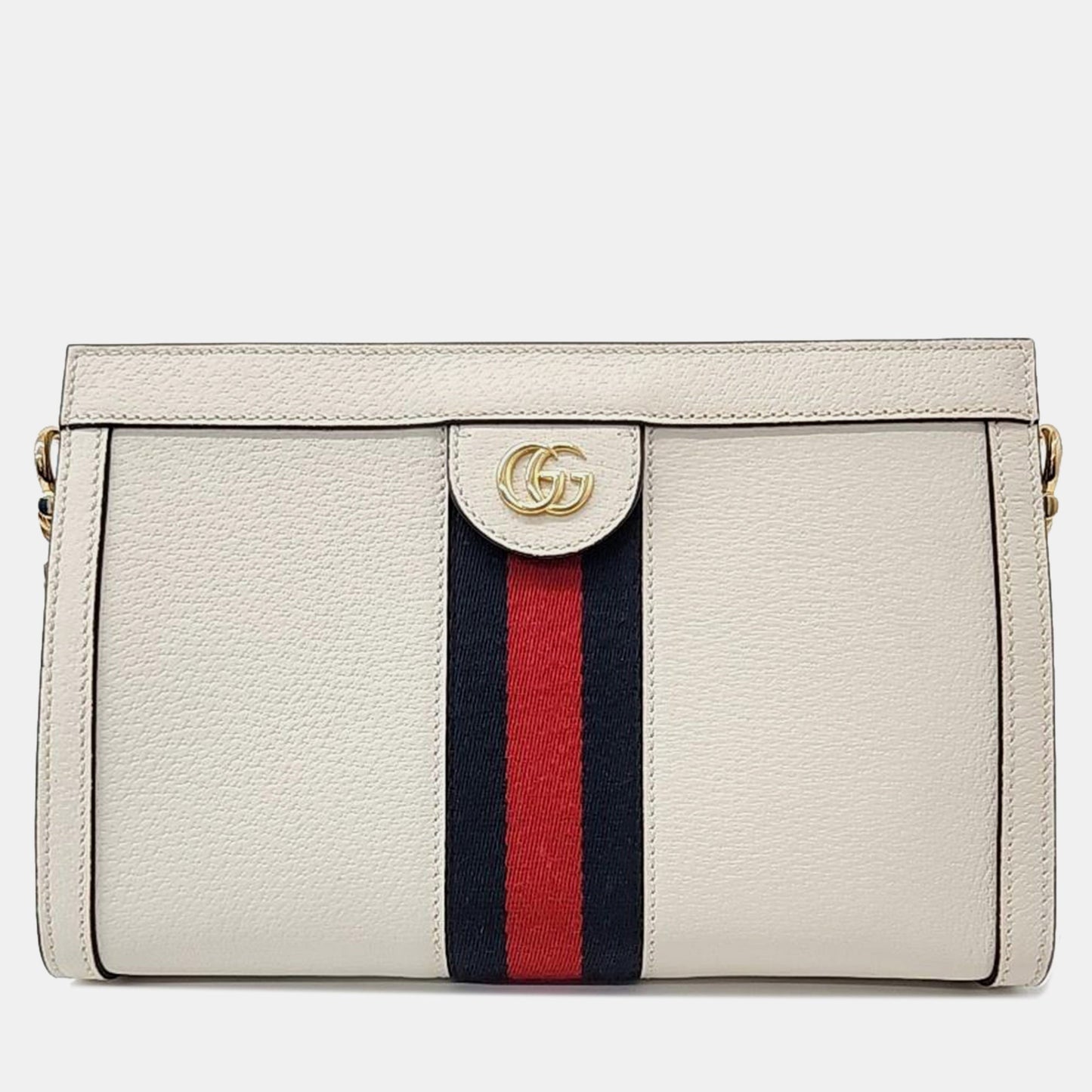 Luxury Gucci Trending 2025 Ivory Leather Ophidia Shoulder Bag