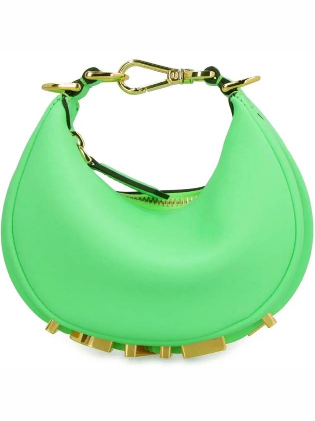 Luxury Fendi Nano Luxury Fendigraphy Hobo Tote Bag Neon Green