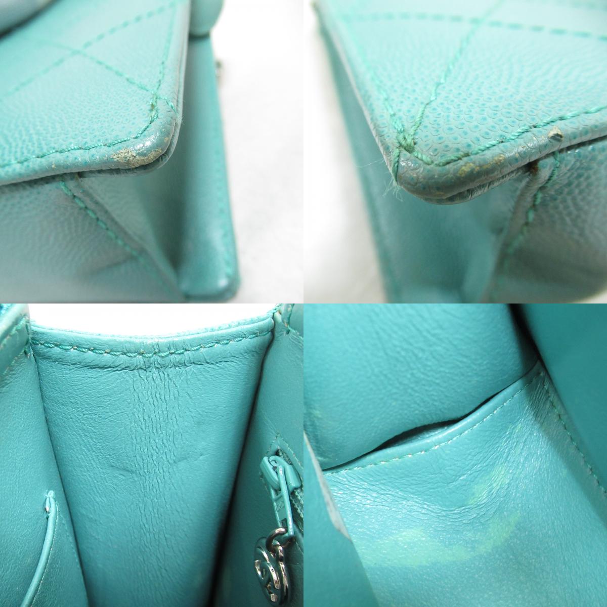 Chanel Chain Handbag Chain Handbag Chain Handbag Cabia S (Green ) Green Turquoise
