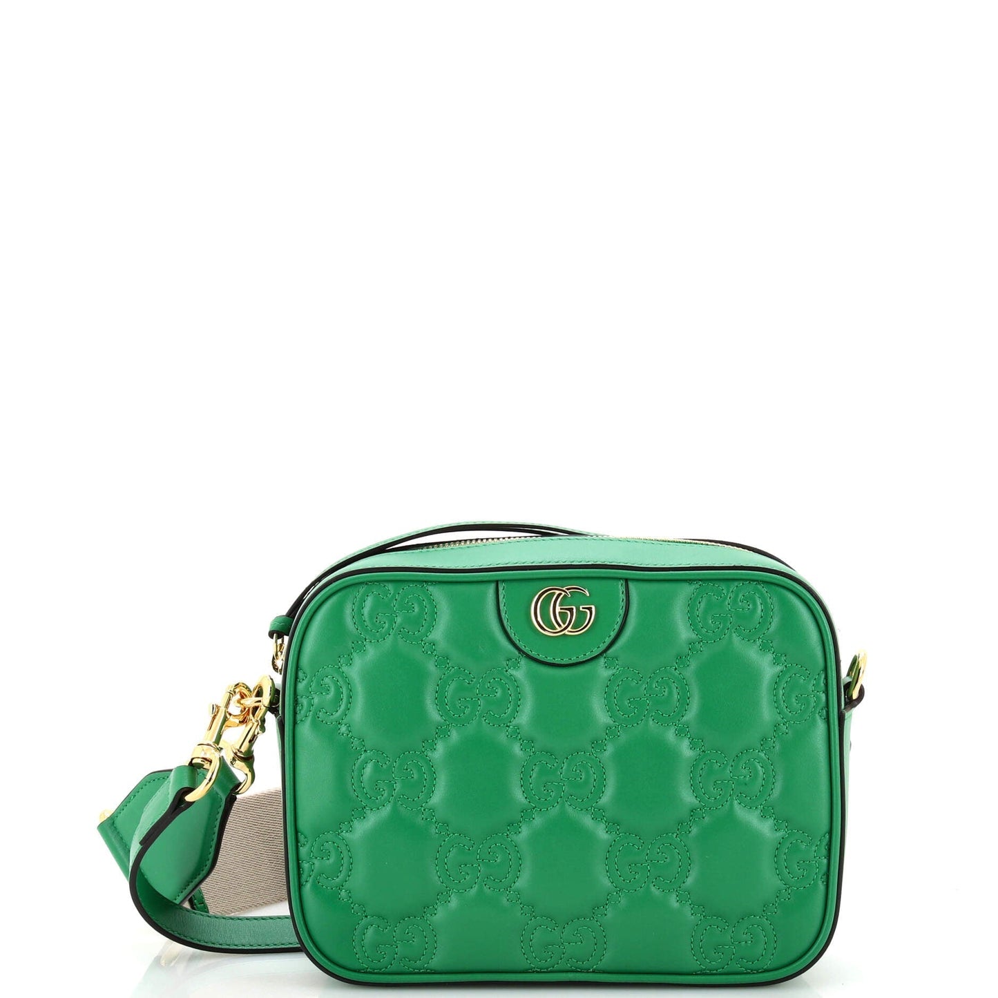 Luxury Gucci Trending 2025 Zip Camera Bag GG Matelasse Leather Small