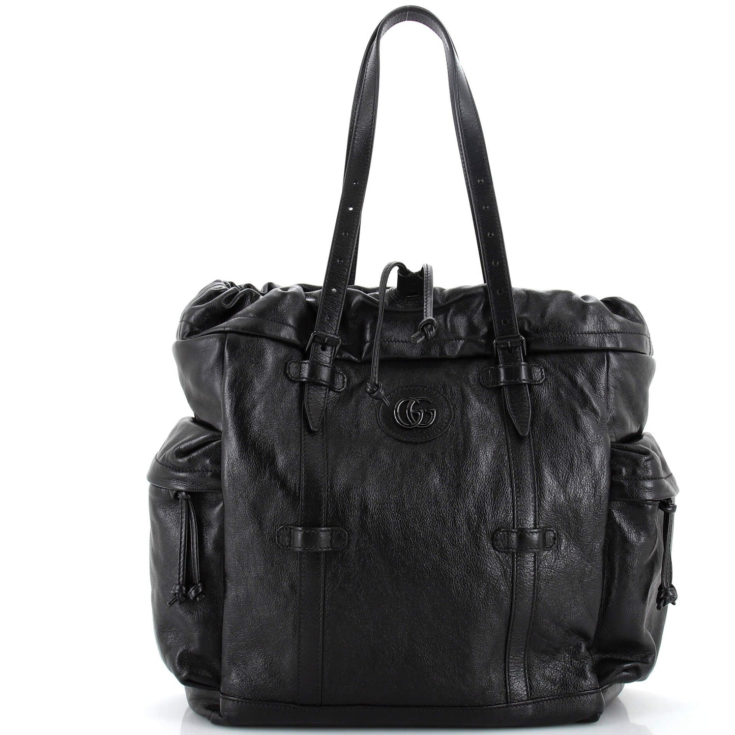 Luxury Gucci Trending 2025 Double G Drawstring Tote Leather
