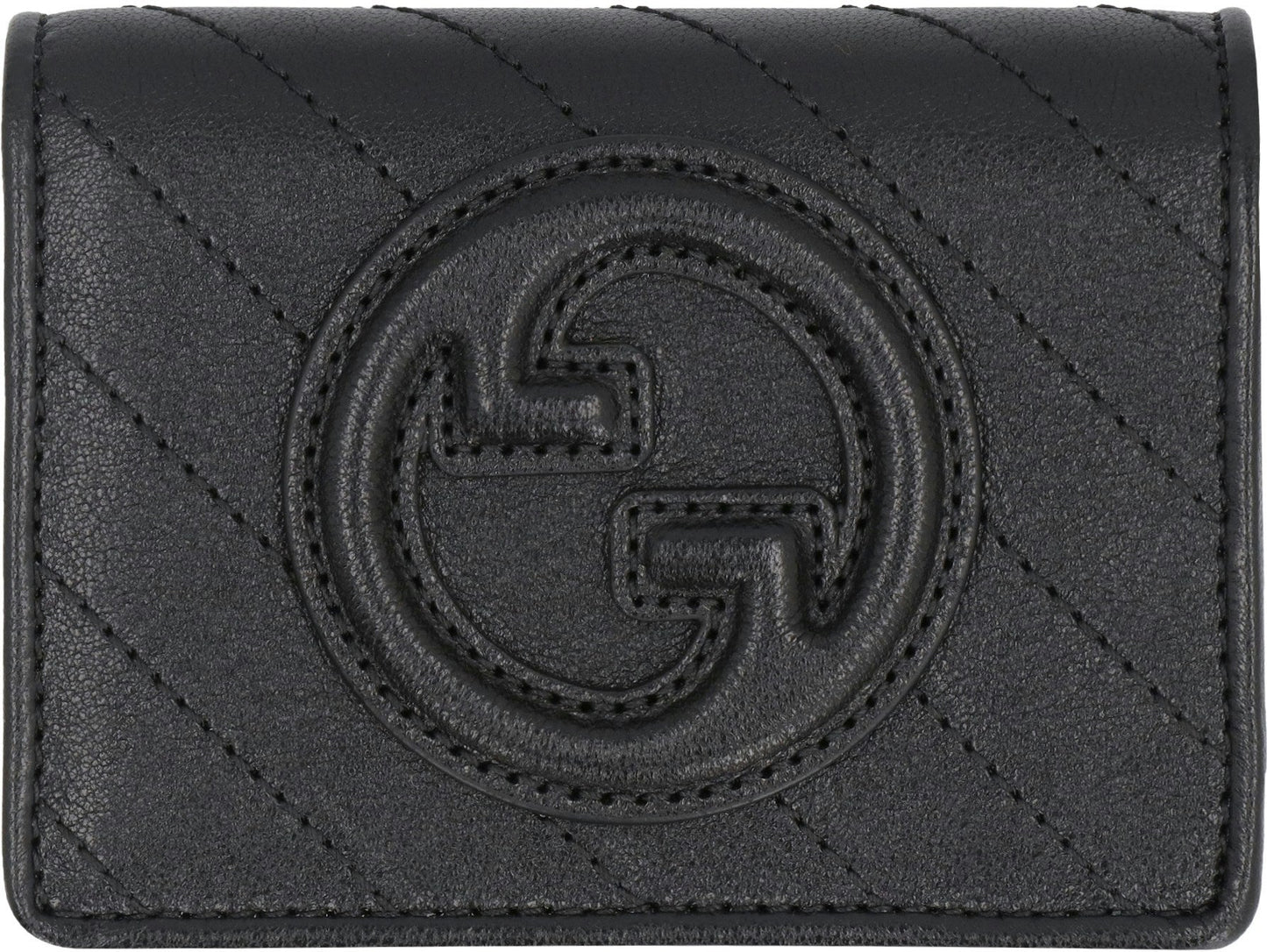 Luxury Gucci Trending 2025 Women's Blondie Leather Card Holder in Black | 760317AACP7 Color 1000