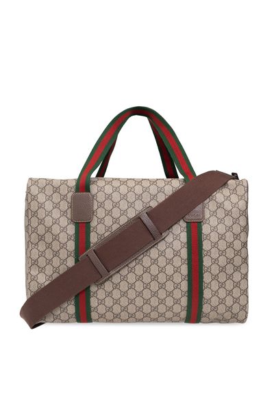 Luxury Gucci Trending 2025 Men's Web Striped Duffle Bag Xl in Beige | 758664FACK7