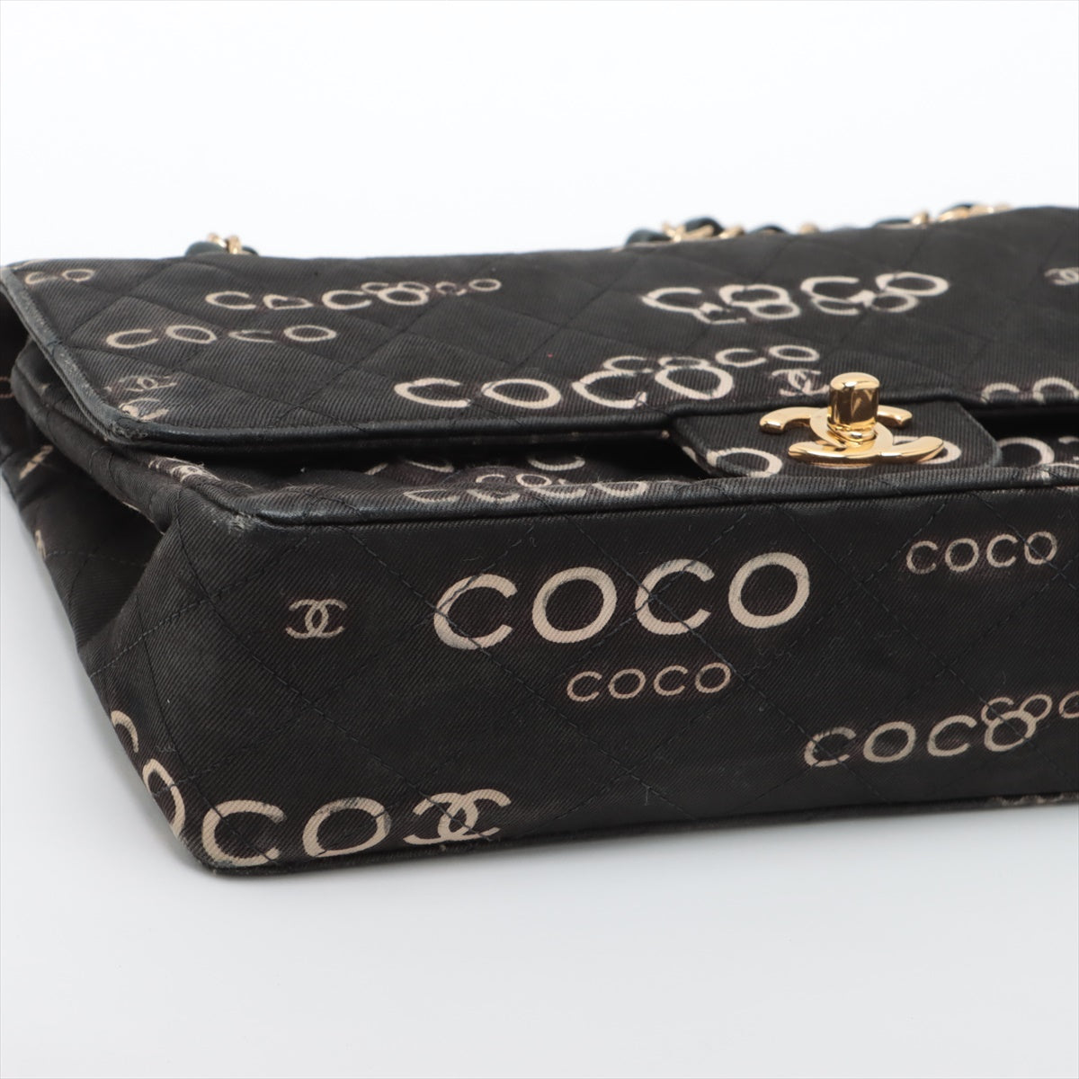 Chanel Matrasse Double Flap Double Chain Bag Black G 7th