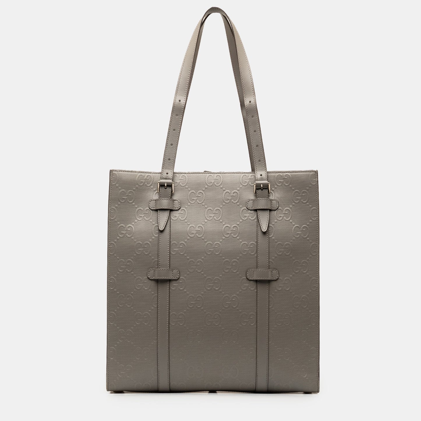 Luxury Gucci Trending 2025 GG Embossed Leather Vertical Tote